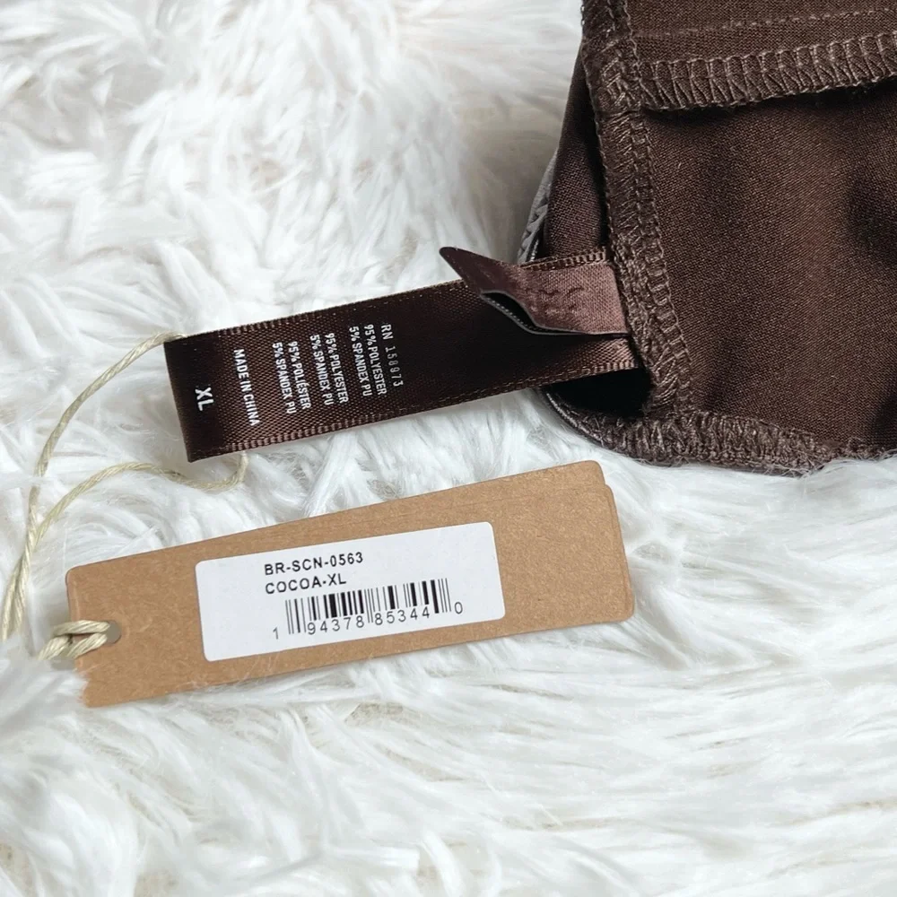 SKIMS Wet Jersey Scoop Bralette in Cocoa - Picture 9 of 11
